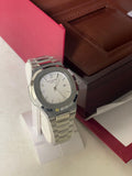 : Luxury Patek Philippe Nautilus Semi-Automatic Watch - White Striped Dial