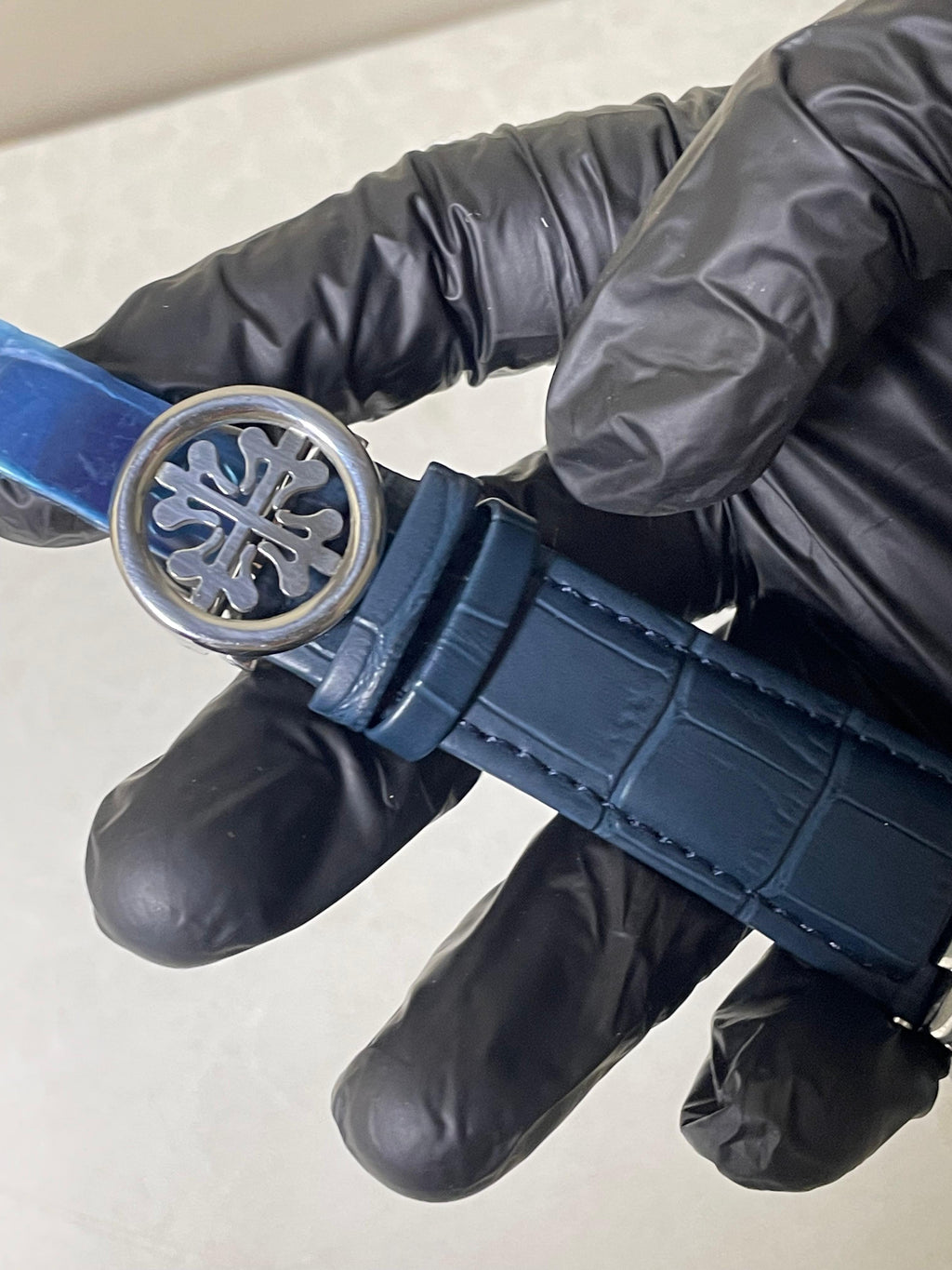 Luxury Patek Philippe Nautilus Watch - Diamond Bezel with Blue Dial & Leather Strap